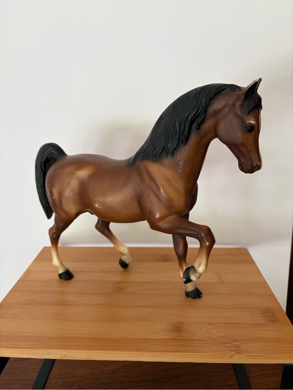 Vintage Breyer Brown and Black Arabian Horse Figurine Collectible Toy.